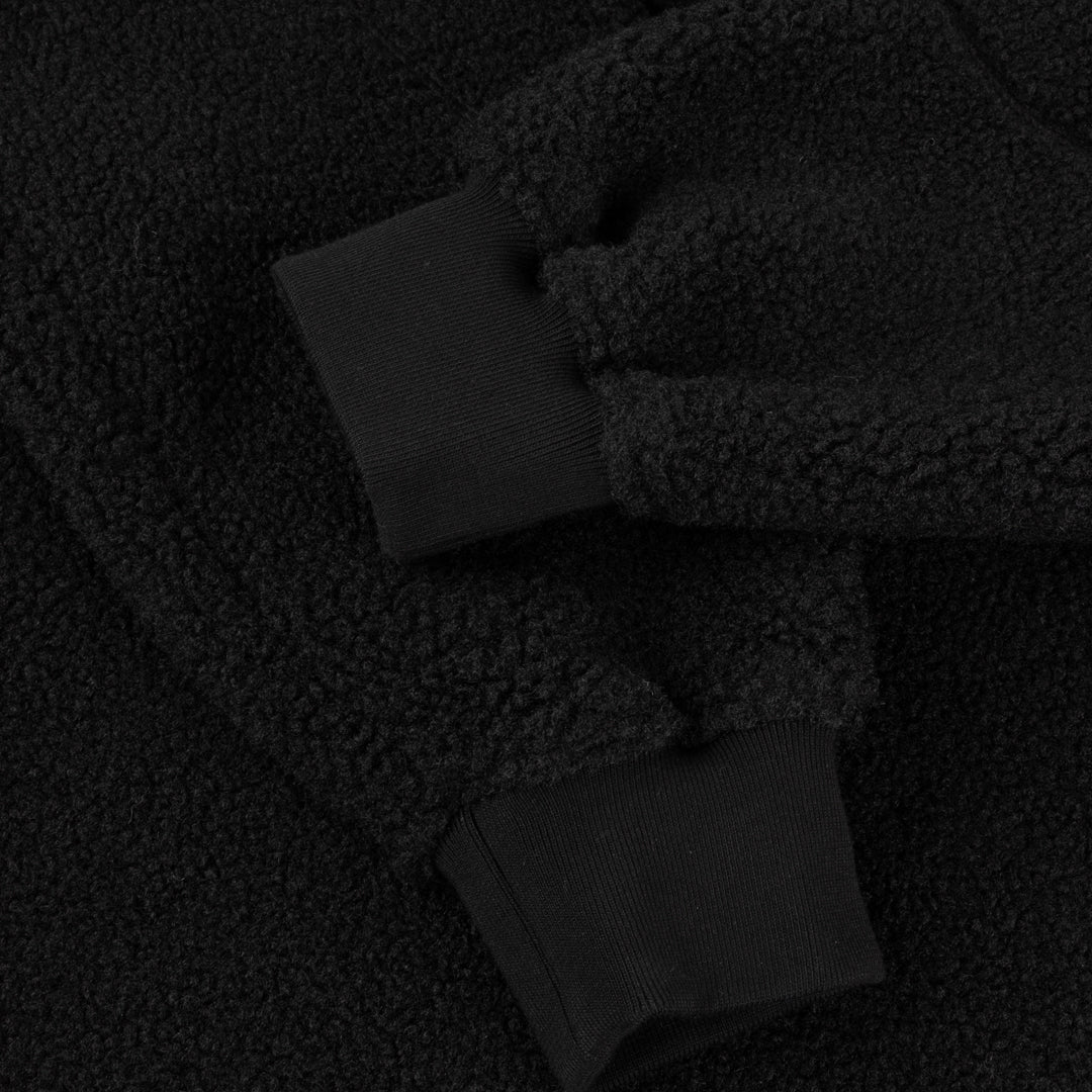 Dime Polar Fleece Sherpa Zip Jacket - Black