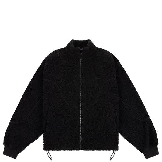 Dime Polar Fleece Sherpa Zip Jacket - Black