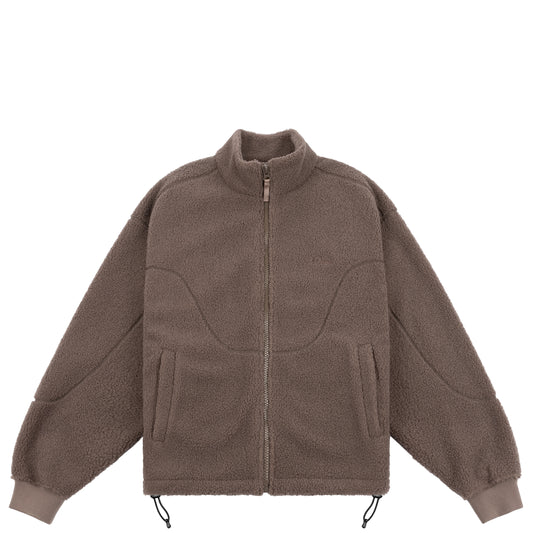 Dime Polar Fleece Sherpa Zip Jacket - Mocha