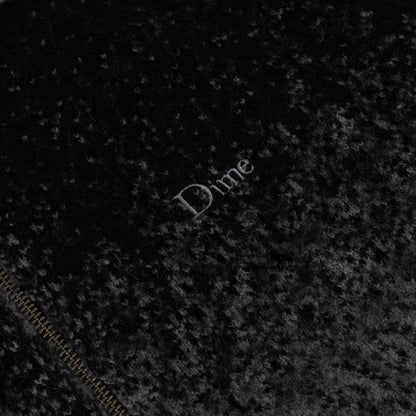 Dime Mohair Double Zip Knit - Black/Charcoal