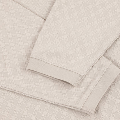 Dime Jacquard Longsleeve Polo - Beige