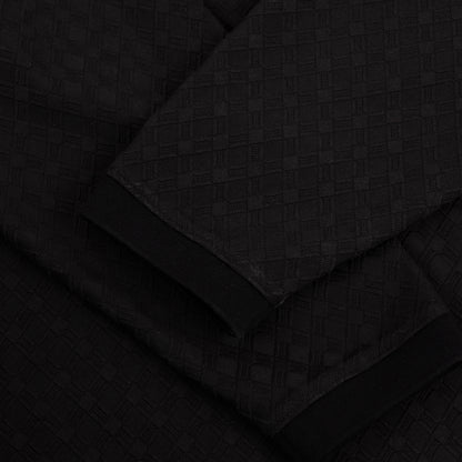 Dime Jacquard Longsleeve Polo - Black