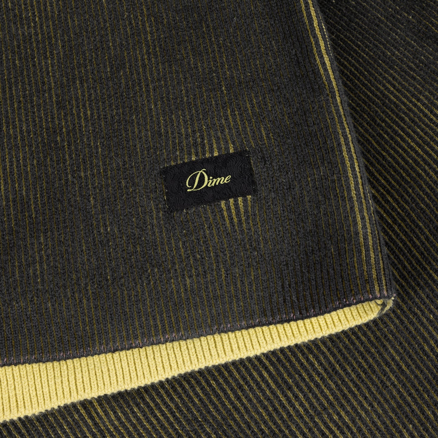 Dime Printed Rib Sweater - Black/Yellow