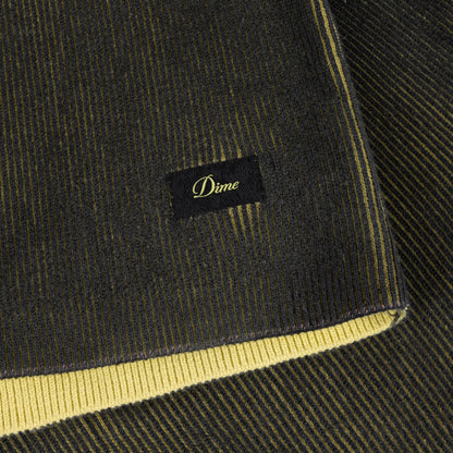 Dime Printed Rib Sweater - Black/Yellow