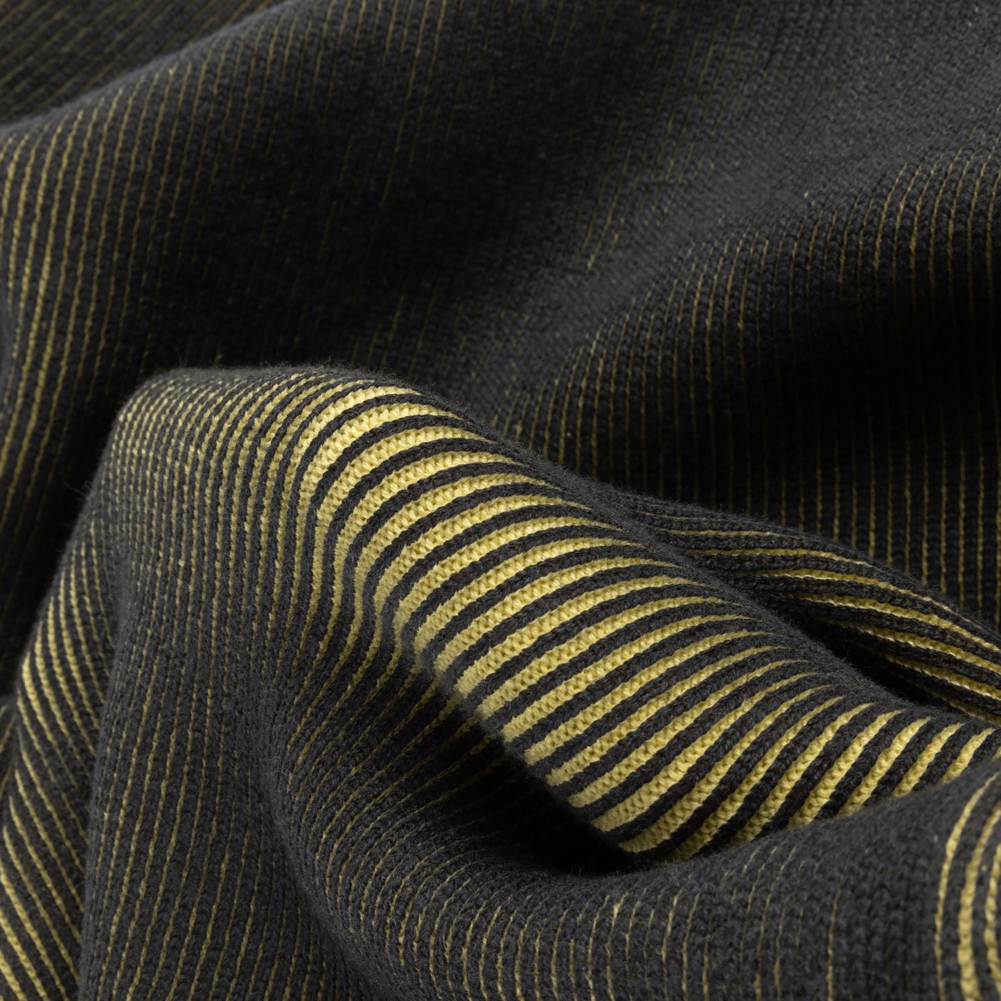 Dime Printed Rib Sweater - Black/Yellow