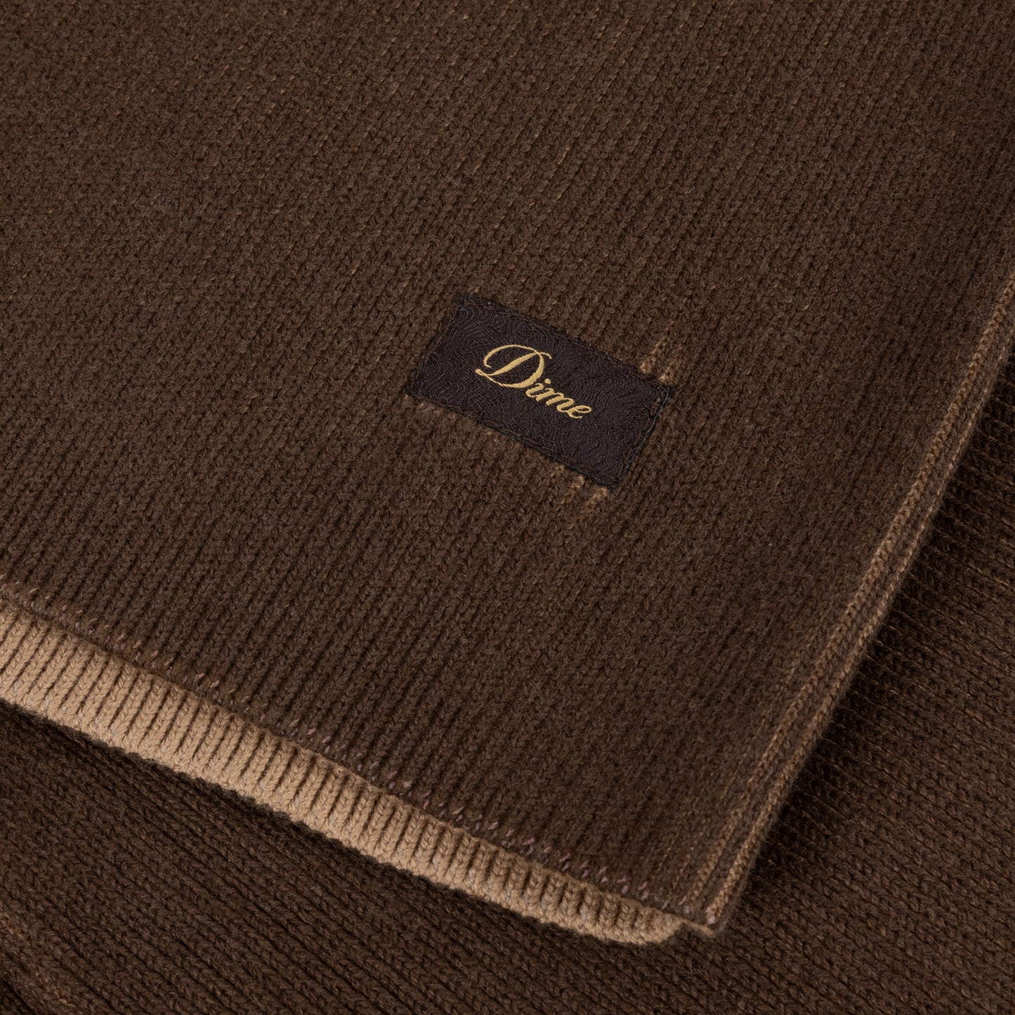 Dime Printed Rib Sweater - Brown/Tan