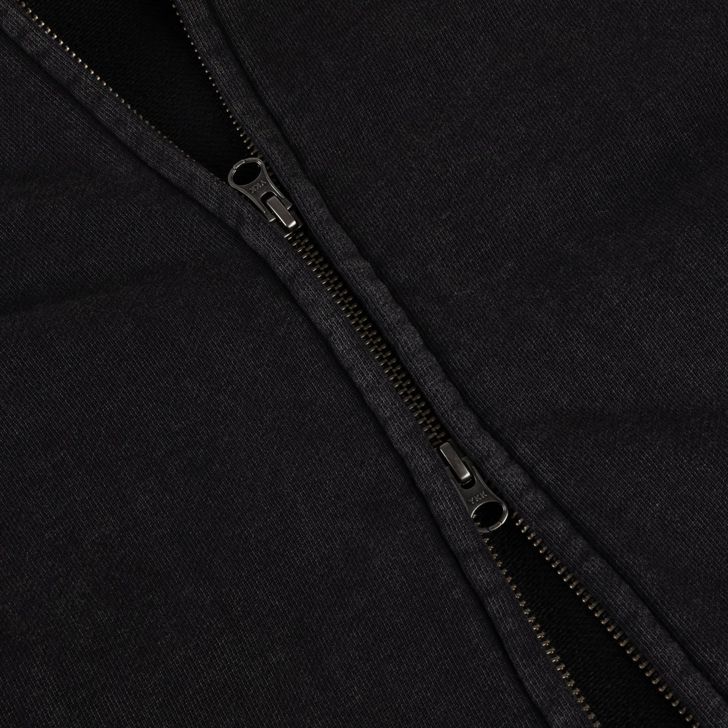 Dime Distressed Terry Zip Hoodie - Acid Black