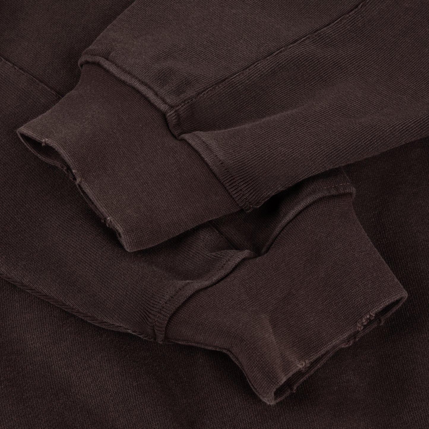 Dime Distressed Terry Zip Hoodie - Acid Brown