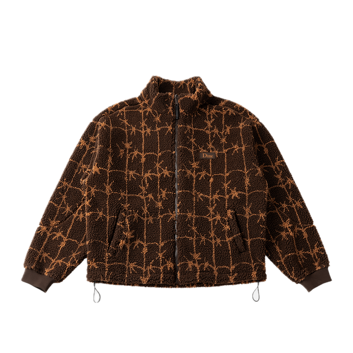 Dime Polar Fleece Sherpa Zip - Brown