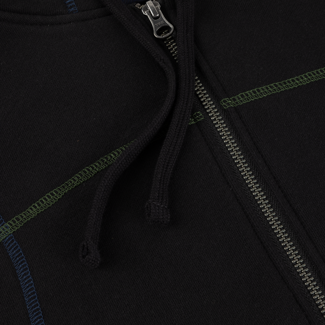 Dime Court Zip Hoodie - Black Multi