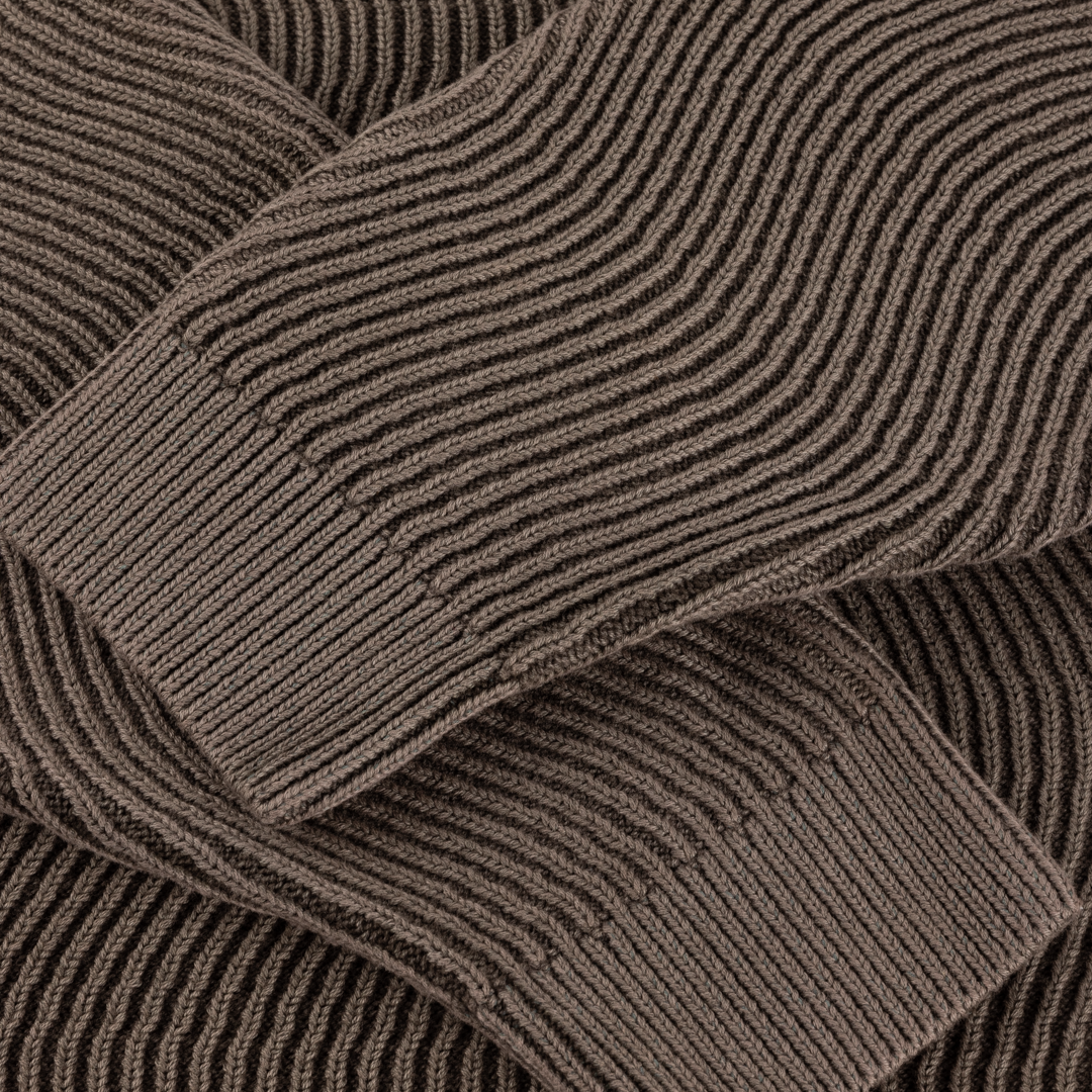 Dime Wave Knit Sweater - Brown