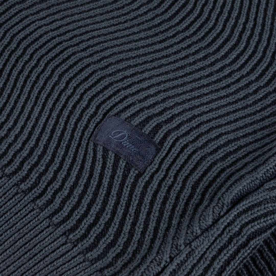 Dime Wave Knit Sweater - Navy
