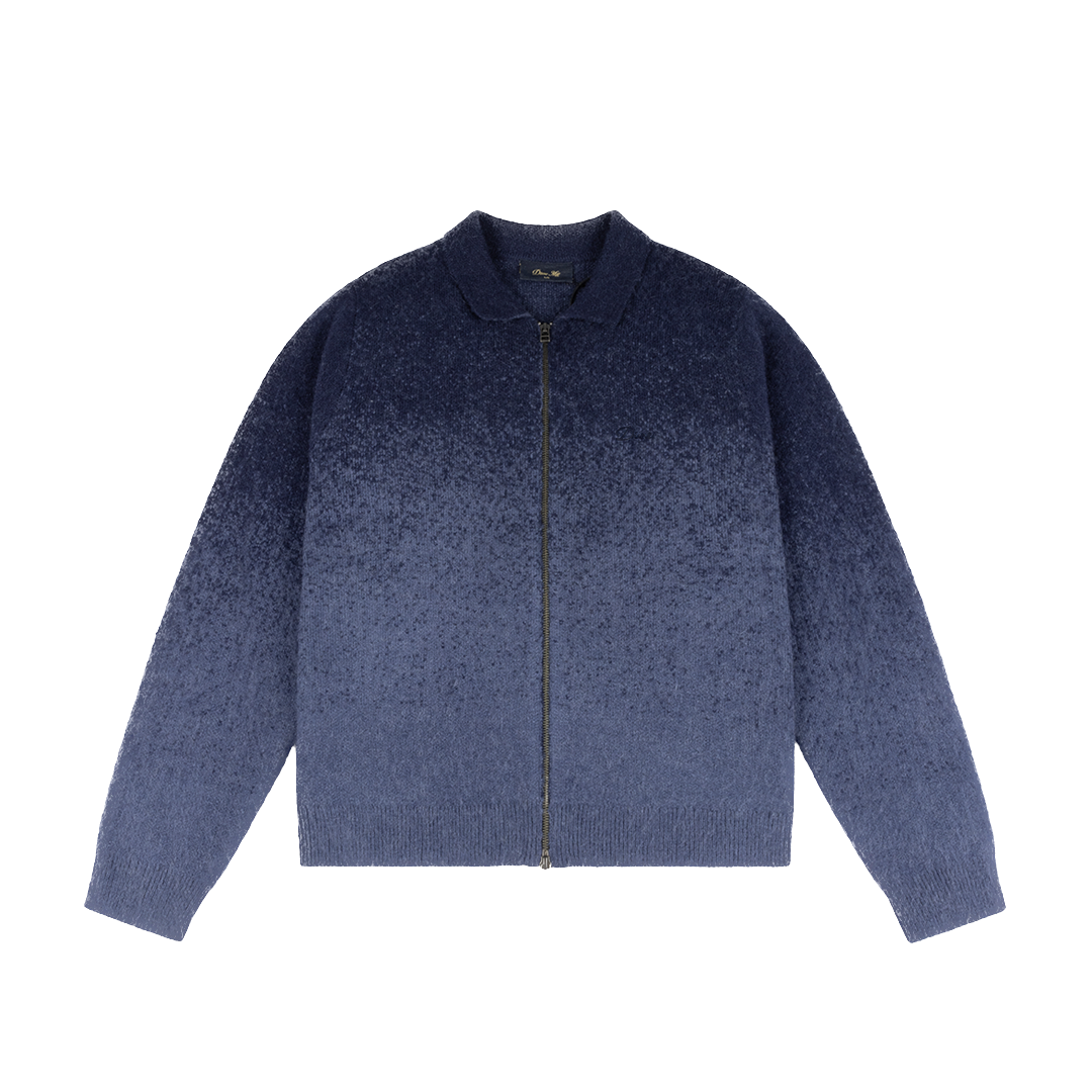 Dime Mohair Double Zip Knit - Midnight Blue