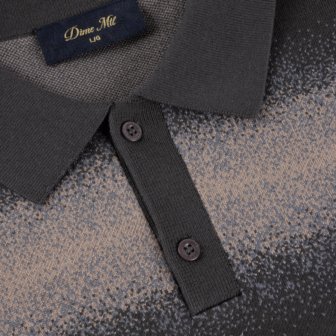 Dime Striped Rugby Knit - Charcoal Multi