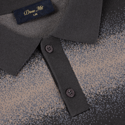 Dime Striped Rugby Knit - Charcoal Multi