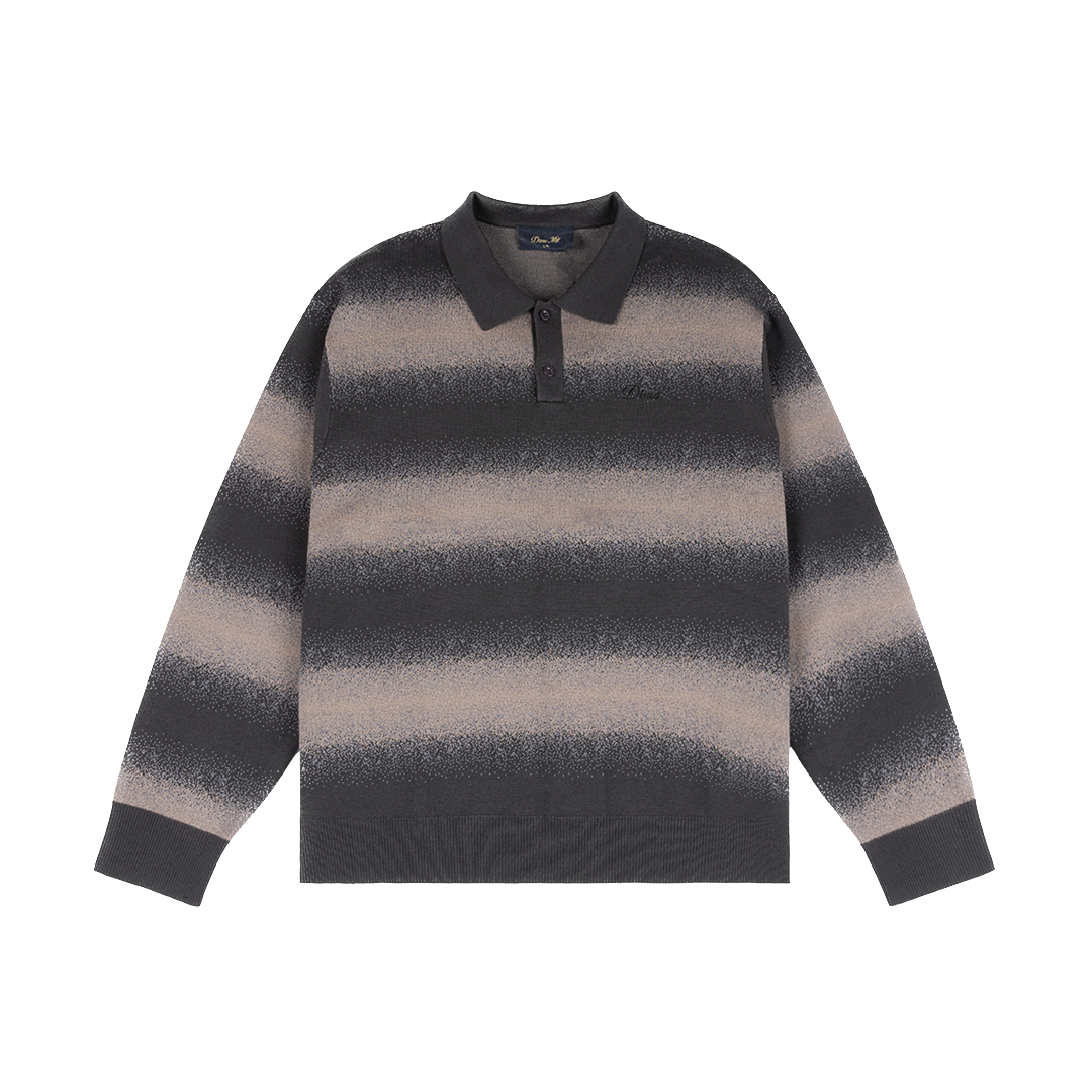 Dime Striped Rugby Knit - Charcoal Multi