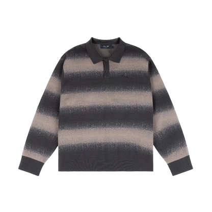 Dime Striped Rugby Knit - Charcoal Multi