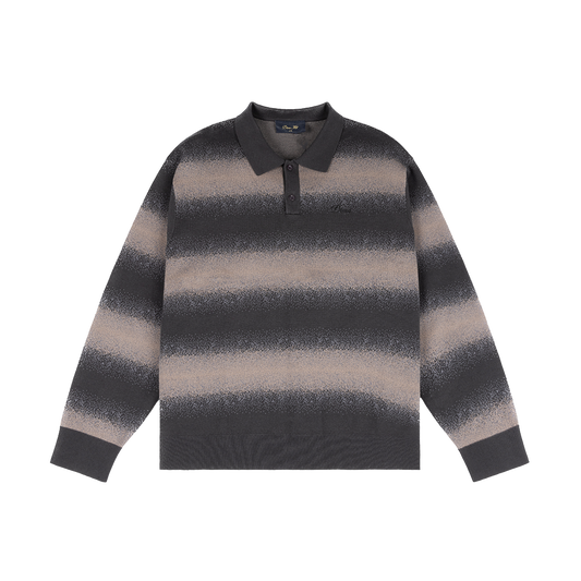 Dime Striped Rugby Knit - Charcoal Multi