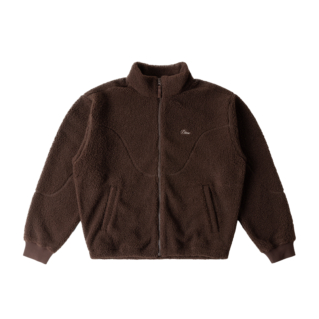 Dime Polar Fleece Sherpa Zip - Brown