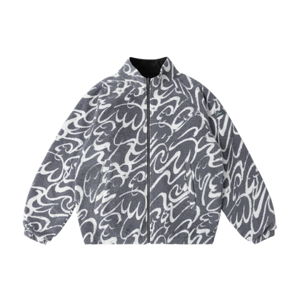 Dime Reversible Chilling Fleece - Gray / Black