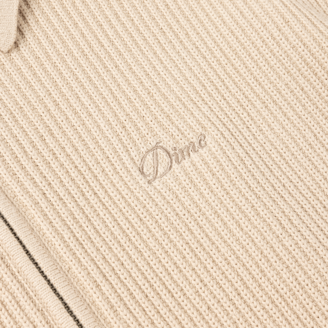 Dime Double Zip Knit - Tan
