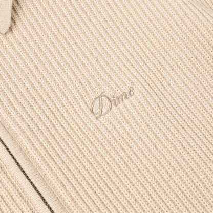 Dime Double Zip Knit - Tan