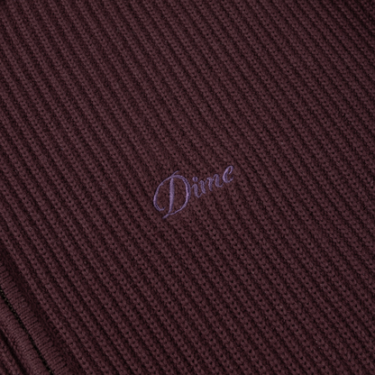 Dime Double Zip Knit - Wine