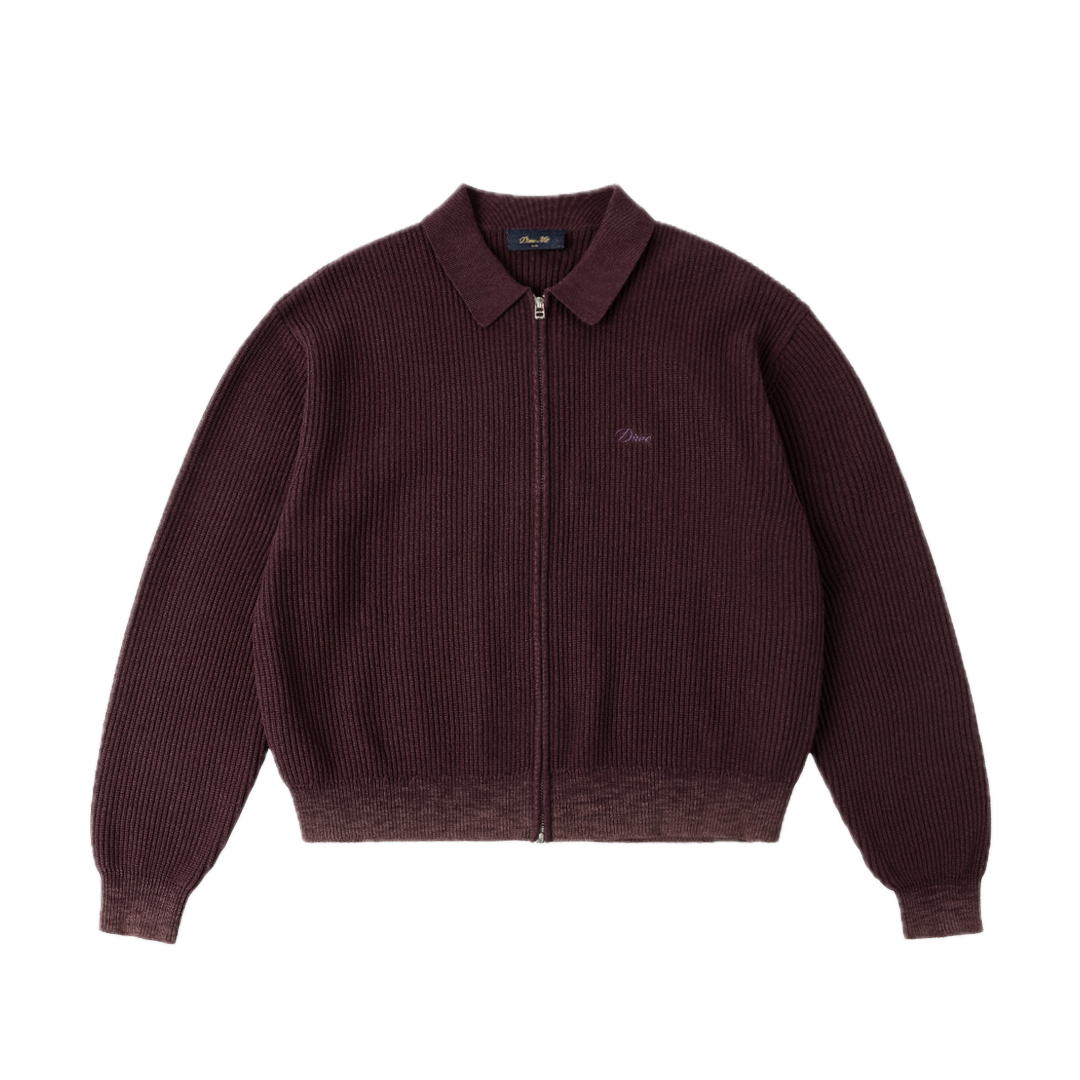 Dime Double Zip Knit - Wine