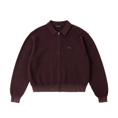 Dime Double Zip Knit - Wine