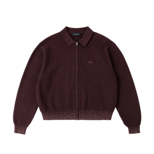 Dime Double Zip Knit - Wine