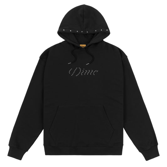 Dime Cursive French Terry Hoodie - Black