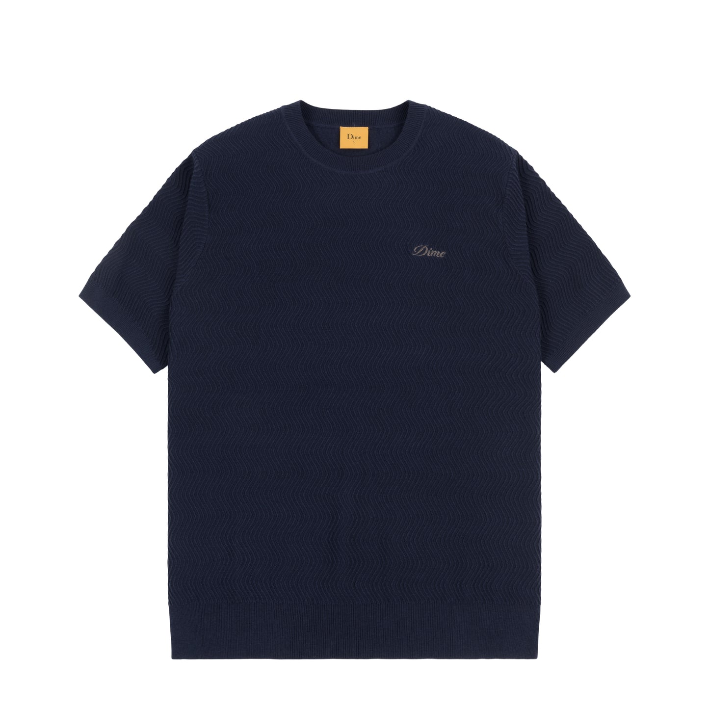 Dime Wave Knit Shortsleeve Shirt - Dark Indigo