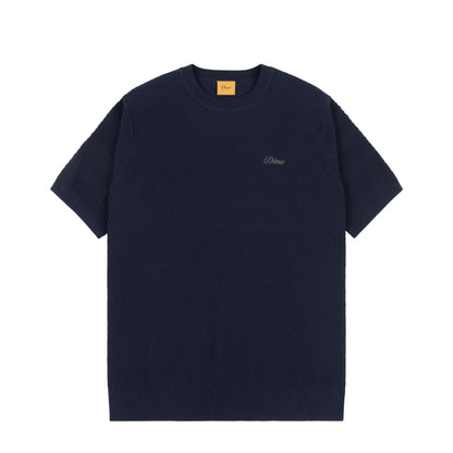 Dime Wave Knit Shortsleeve Shirt - Dark Indigo