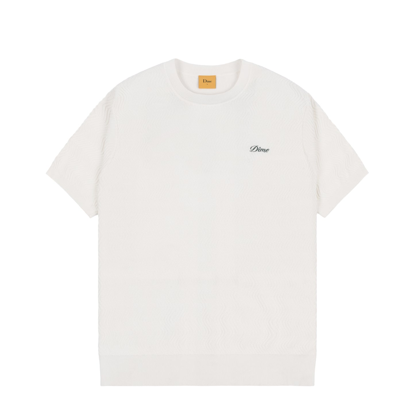 Dime Wave Knit Shortsleeve Shirt - Ivory