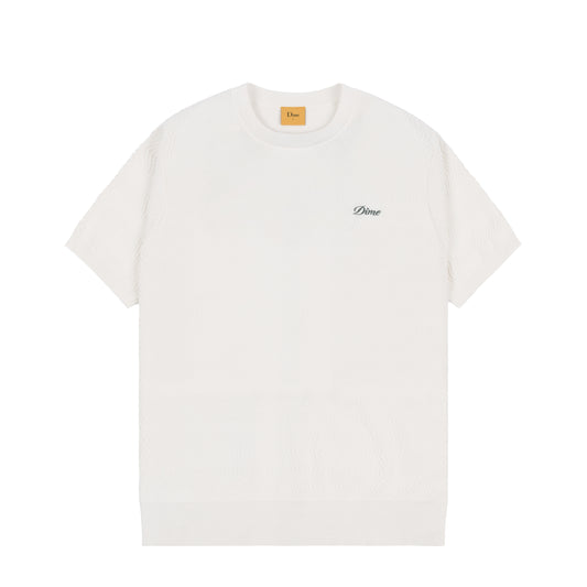 Dime Wave Knit Shortsleeve Shirt - Ivory