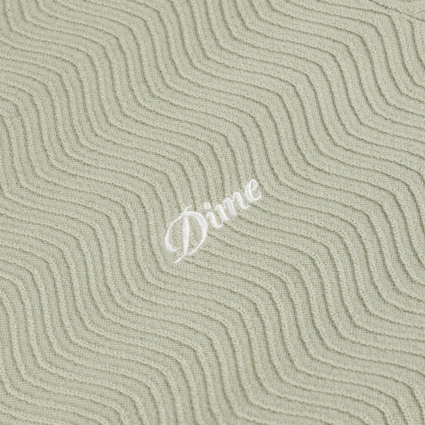 Dime Wave Knit Shortsleeve Shirt - Sage