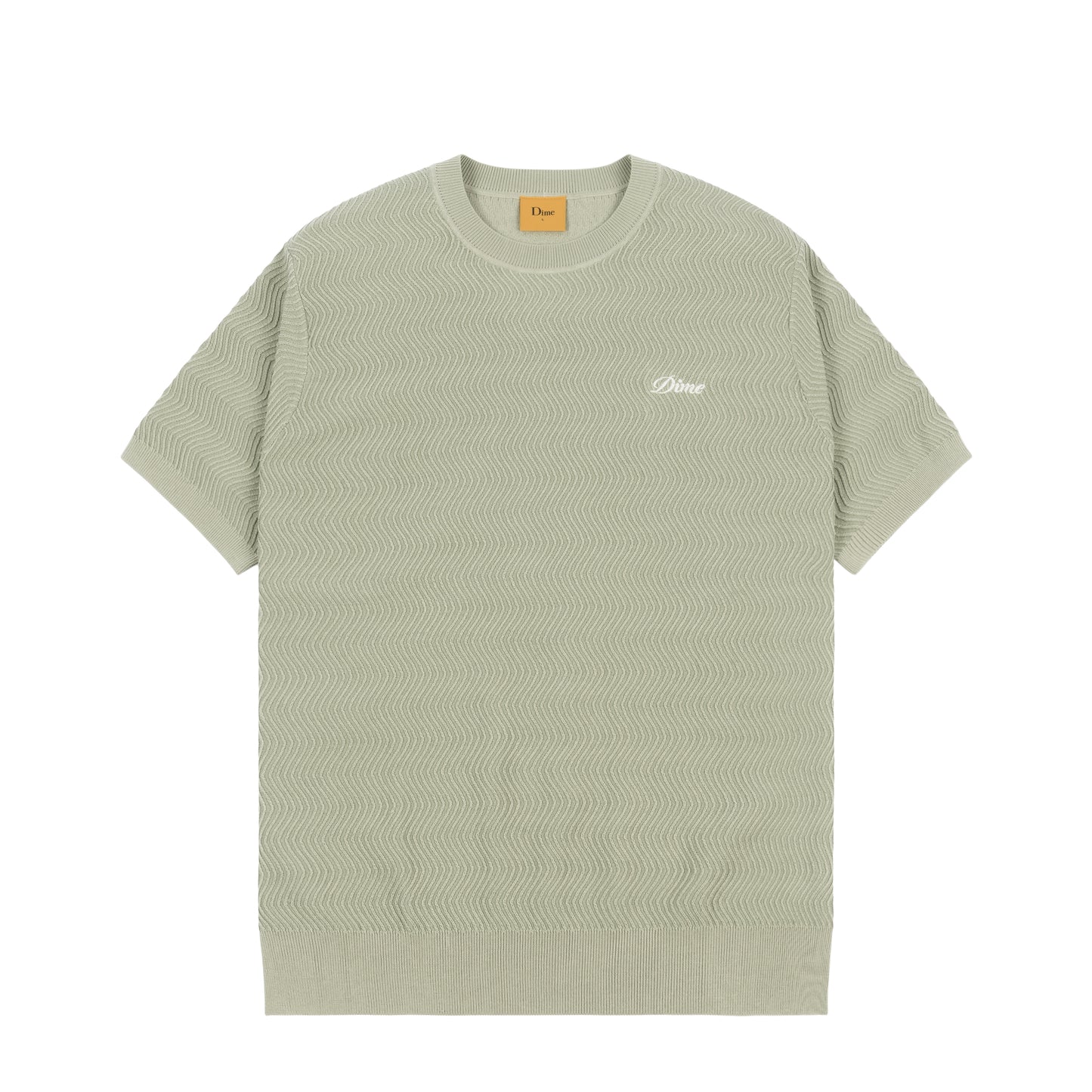 Dime Wave Knit Shortsleeve Shirt - Sage