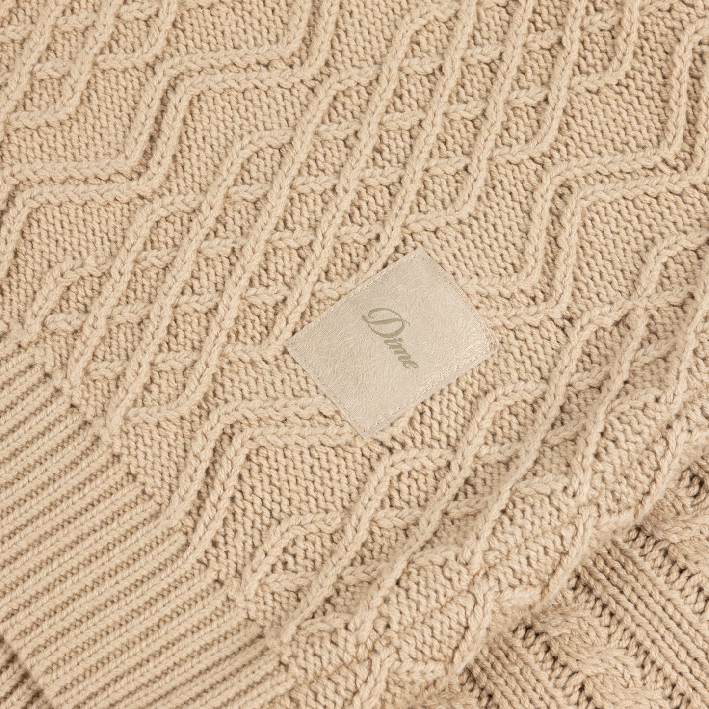 Dime Mixed Cable Knit Sweater - Sand