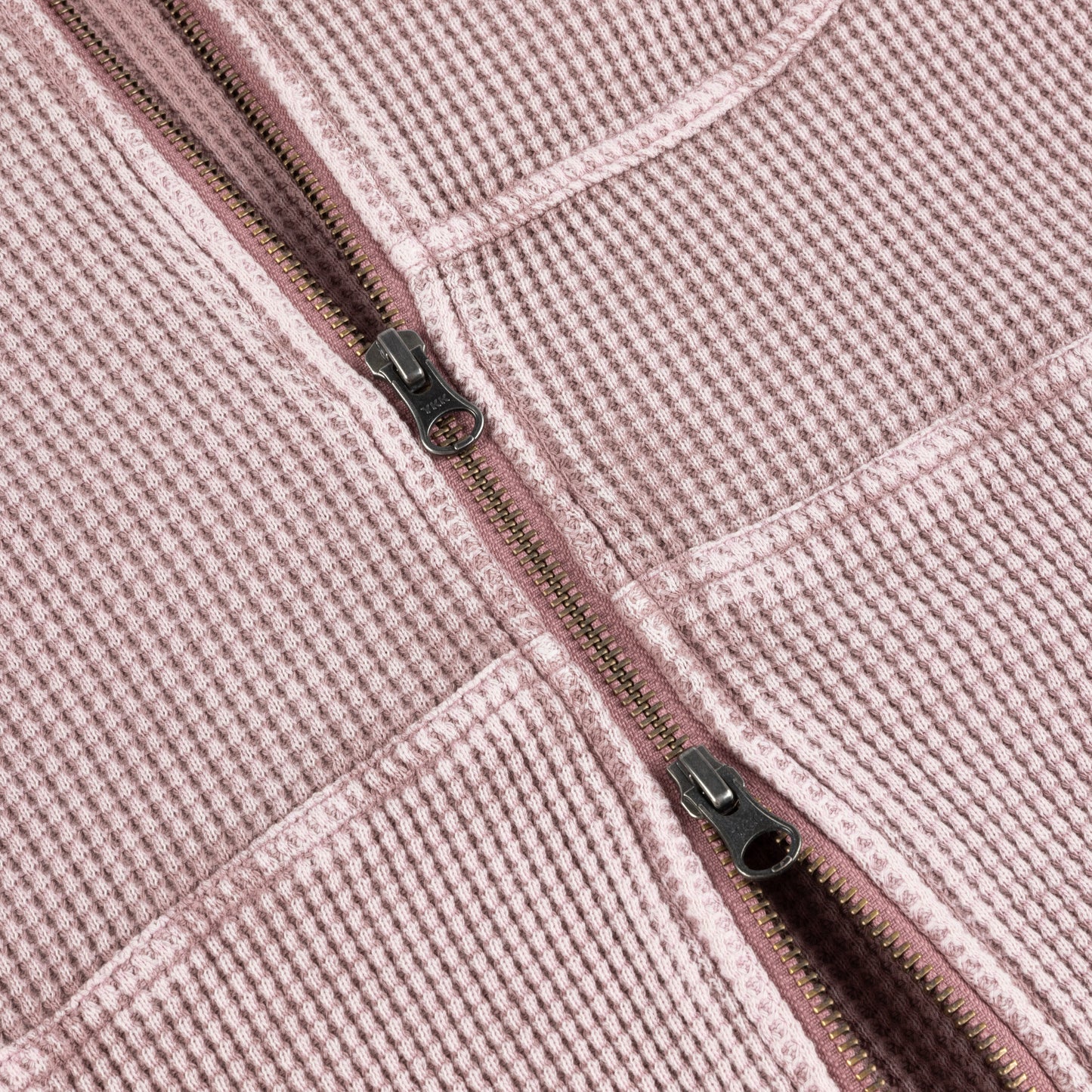 Dime Premium Waffle Zip Hoodie - Faded Mauve