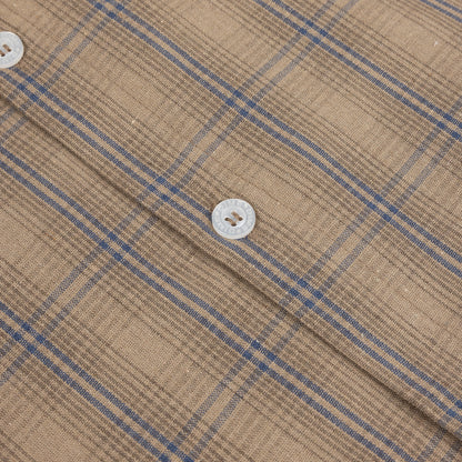 Dime Plaid Button Up Shirt - Brown