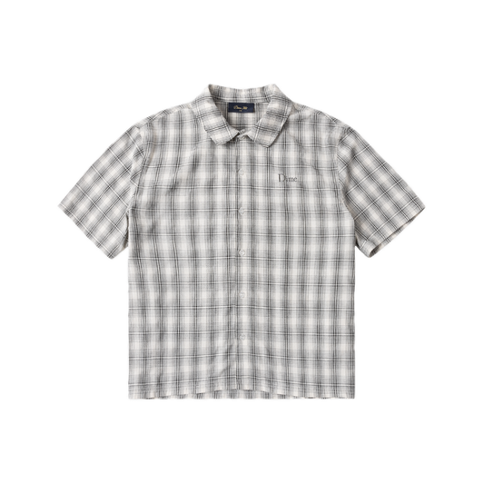 Dime Plaid Button Up Shirt - Gray