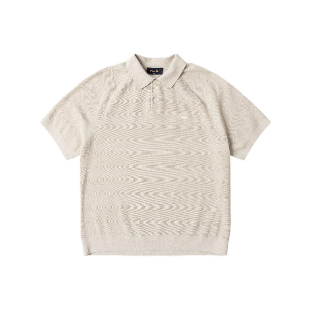 Dime Cable Knit Polo - Oatmeal