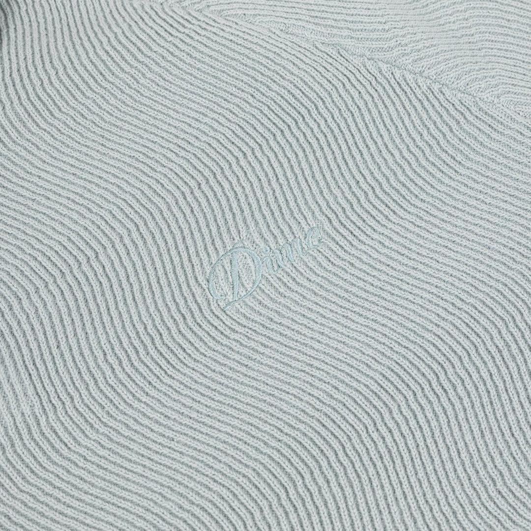 Dime Cable Knit Polo - Seafoam