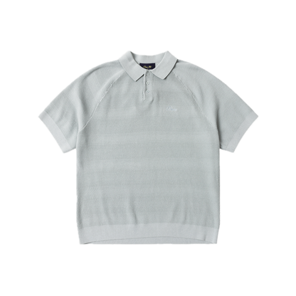 Dime Cable Knit Polo - Seafoam