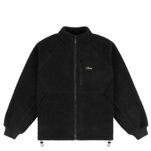 Load image into Gallery viewer, Dime Polar Fleece Sherpa Cursive Zip - Black