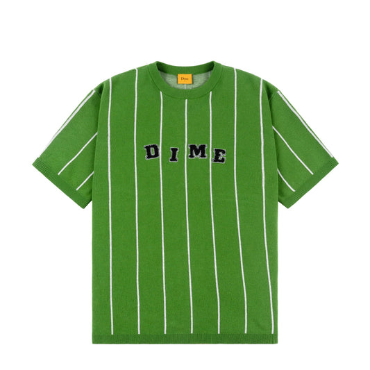 Dime Striped Short Sleeve Knit  - Green