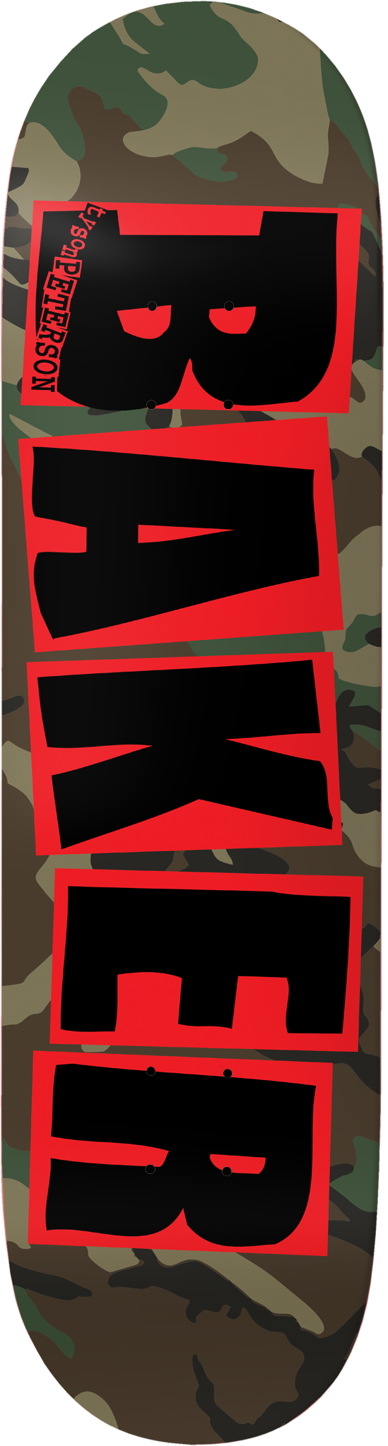 Baker Peterson Brand Logo Camo Deck - 8.25