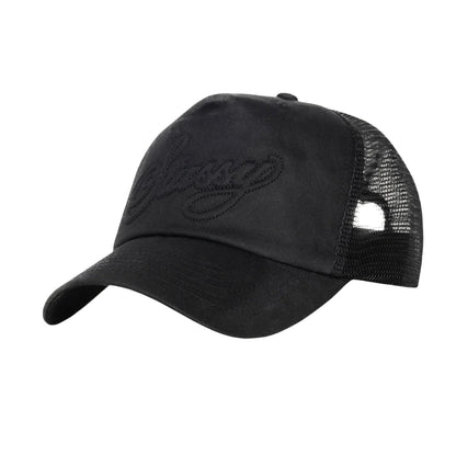 Stussy Cursive Stitch Trucker Cap - Black