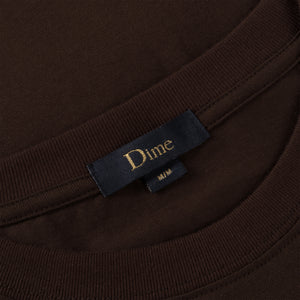 Dime Classic Small Logo Tee - Deep Brown