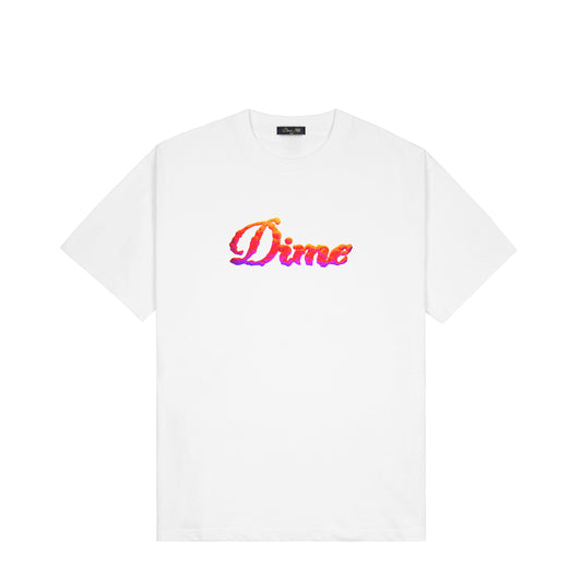 Dime Cursive Cloud Tee - White